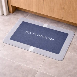Super Absorbent Bathroom Floor Mat Non-Slip Rectangle Washroom Rug