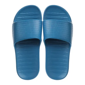 Men's Honeycomb Pattern Soft Sole Bathroom Slippers(Blue,43-44)